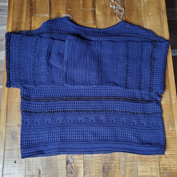 Ceny Open Knit Crochet Top SZ Small - Picture 3 of 4
